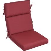 Coussin de chaise à haut dossier Allen + Roth, 44 po x 21 po, 4,5 po, rouge