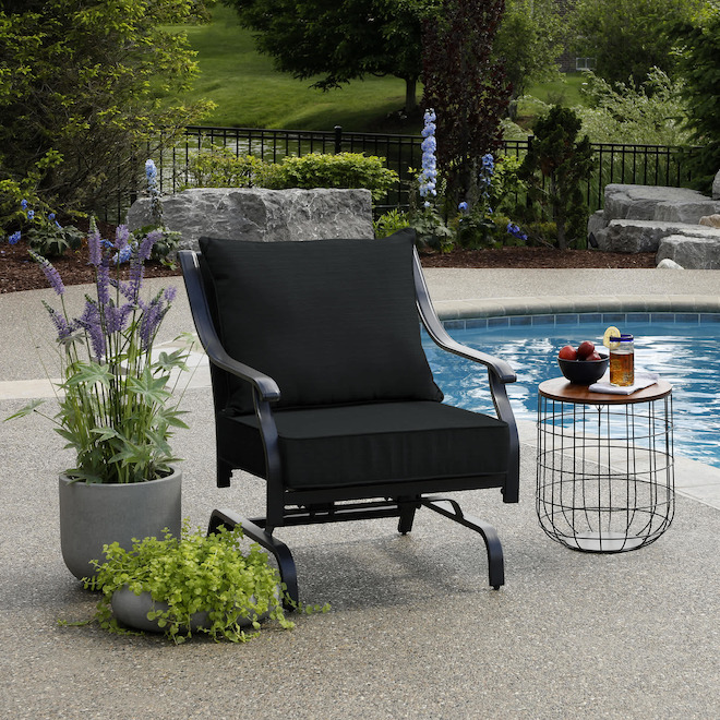 Landon & Co. 46 x 25 x 6-in Grey Olefin Deep Seat Patio Chair Cushion