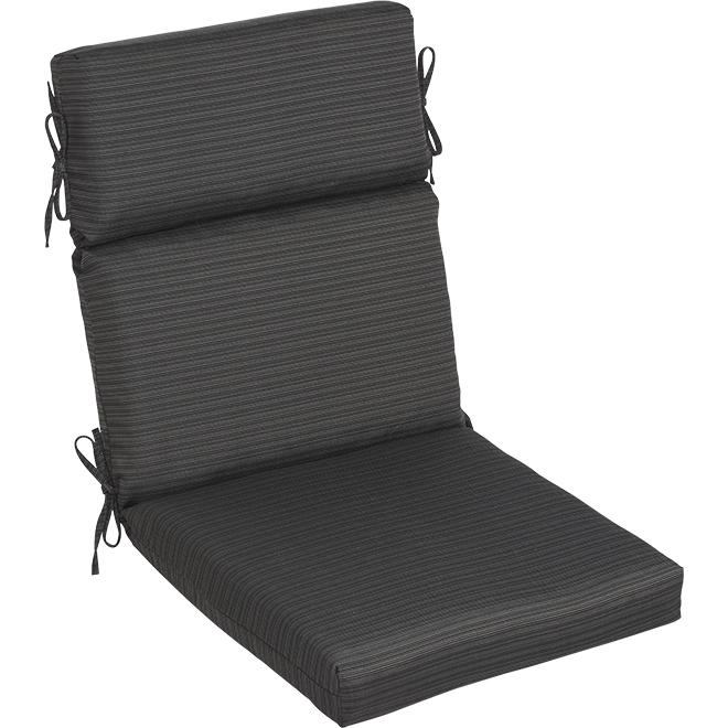 Allen Roth High Back Patio Seat Cushion Premium Olefin 44 In X 21 4 5 Black Anthracite Fh0t713b L9c8 Rona - Roth And Allen Patio Chair Cushions