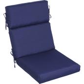 Allen + Roth Patio Seat Cushion - High-Back - Premium Olefin - 44-in x 21-in x 4.5-in - Navy