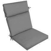 Bazik 44 x 21 x 4-in Grey Olefin Outdoor High Back Chair Cushion