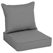 Bazik 46 x 25 x 6-in Grey Olefin Deep Seat Chair Cushion