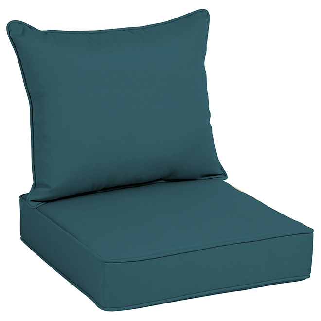 Allen Roth High Back Chair Cushion Polyester 25 In X 46 Blue Xk0e100b L9c4 Rona - Allen Roth 1 Piece Green Deep Seat Patio Chair Cushion