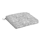 Bazik 1-Piece Grey Tybalt Damask Outdoor Seat Cushion 20 x 20-in