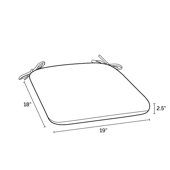 Landon & Co. Polyester 19 W x 18-in L Floral Grey Patio Seat Cushion