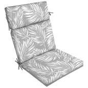 Landon & Co. Polyester 21 W x 24-in L 1-Piece Floral Grey Patio Chair Cushion