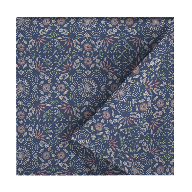 Landon & Co. 2-Piece Polyester 24-in W Blue and Beige Deep Patio Seat Cushions