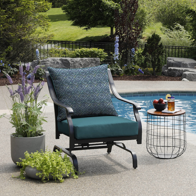 Landon & Co. 2-Piece Polyester 24-in W Teal Deep Patio Seat Cushions