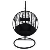 Hanging Swing Chair with Stand - Sao Paulo - Black