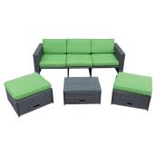Conversation Set - Summerlin - Grey/Green - 4 Pieces