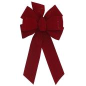 Boucle traditionnelle en tissu, 8 po x 17 po, baie rouge