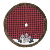 Holiday Living 48-in Red and Black Buffalo-Checkered Tree Skirt