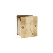 Concept SGA Square Door Handle for Pocket Doors - Non-Latching - Brass - 1 3/16-in x 2 23/64-in