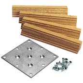 Concept SGA Mounting Plate Kit - Indoor - Steel - 4 Oak Finishing Trims