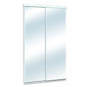 Porte-miroir coulissante Concept SGA 60 po x 80,5 po avec cadre blanc