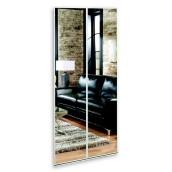 Concept SGA White Clear Mirror Bifold Door 30-in x 80-in