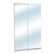 Porte-miroir d'intérieur de placard coulissante à cadre blanc de 48 x 80 po Concept SGA