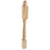 Colonial Elegance 48-in Western Hemlock Starting Stair Newel Post