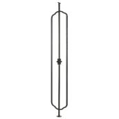 Colonial Elegance Stair Baluster - Wrought Iron - Black Powder-Coated Finish - 33 3/4-in L x 6-in W x 3/8-in T