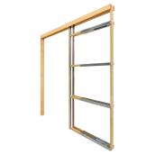 Bâti de porte escamotable ajustable, 24" à 36", bois/aluminium