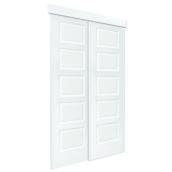 Concept SGA Hollow Core 5-Panel Square Sliding Interior Closet Door 48-in x 80-in