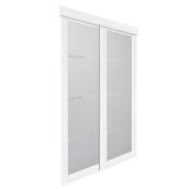 Concept SGA White Mirror/Panel Mirror Sliding Closet Interior Door 48-in x 80-in