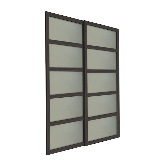 Image of Bali | 60-In X 80-In 2-Panel Frosted Glass Sliding Closet Door | Rona