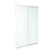 Porte intérieure de placard coulissante en verre pleine grandeur blanc Lacobel de Concept SGA 60 x 80 po