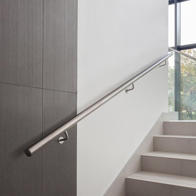 Concept SGA 1.63-in x 8-ft Prefinished Stainless Steel Handrail AI ...