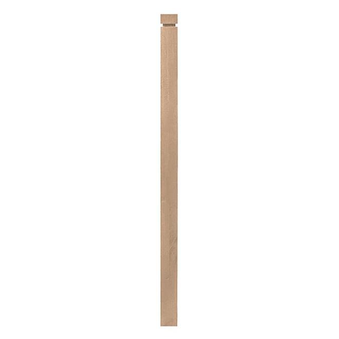 Poteau de départ d'escalier en bois d'érable naturel préfini, 2,5 po x 44 po gamme 8000 Concept SGA