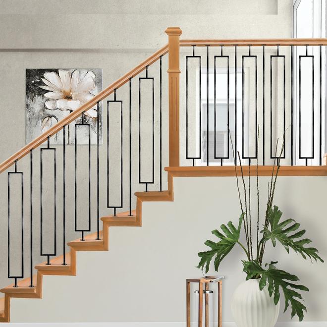 Concept SGA Kanji Series Stair Post - 4-in x 36-in - Black Wrought Iron