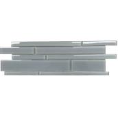 Style Selections Linear Mosaic Wall Tile - Glass - 6-in x 18-in - Grey