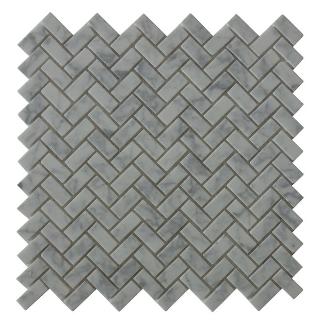 Image of Style Selections | Herringbone Natural Stone Mosaic Tile - 12-In X 11-In | Rona