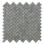 Style Selections Herringbone Natural Stone Mosaic Tile - 12-in x 11-in