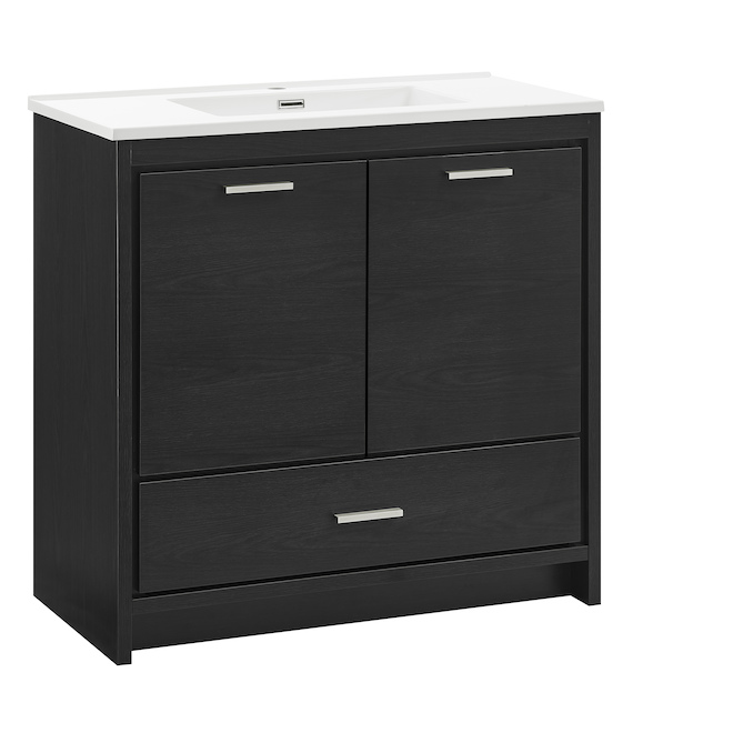 Landon & Co. 37-in Vanity Traditional Style with 2 Doors and 1 Drawer - Grey