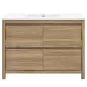 Landon & Co. 48-in Vanity Rustic Style with 4 Drawers - Light Walnut