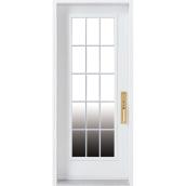 Melco Steel Door with Internal PVC Grill - Energy Star Qualified - White - 34-in W x 80-in H