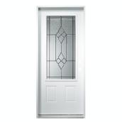 Melco Supervision White Exterior Steel Door - Left-Handed Swing - Energy Star Certified - 34 in W x 83 in H