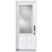Melco Single-Pane Exterior Steel Door - Energy Star Qualified - Decorative Glass - 34-in W x 83-in L x 1 1/4-in D