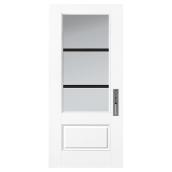Melco Steel Exterior Door - White - 35 1/2-in W x 82 13/32 L - Left-Hand Swing
