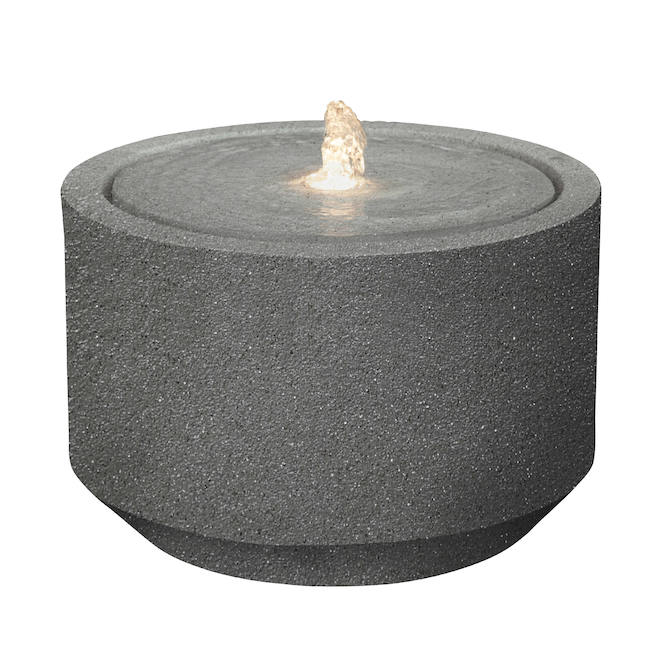 Landon & Co. 15.3 x 10 x 15.3-in Plastic Grey Lighted Fountain