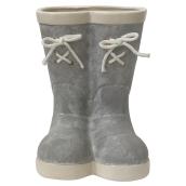 Bottes déco pour jardin, 7,4" X 7,8" X 9,8", gris délavé