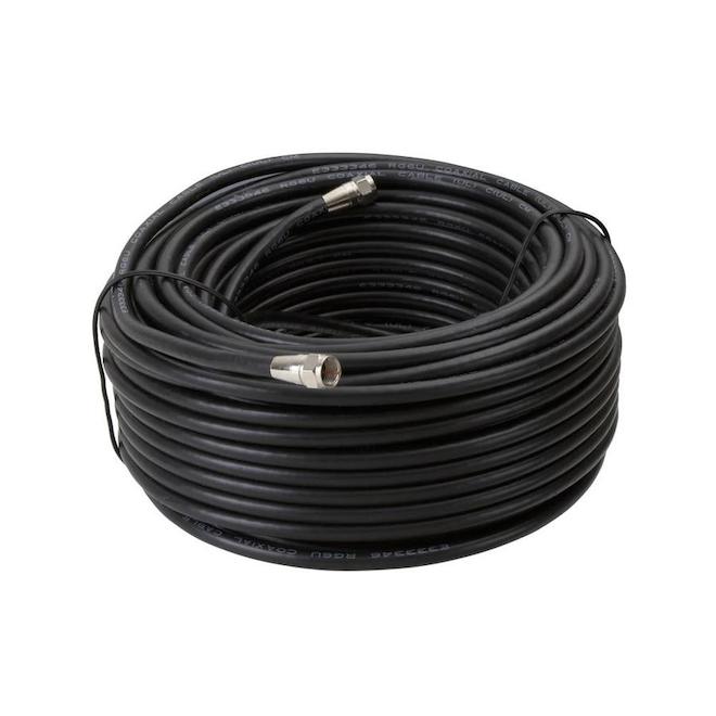 Zenith 100-ft Black 18-AWG RG6 Coaxial Cable