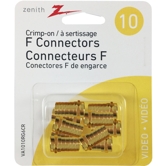 Connecteur de type F à sertir Zenith de 0,75 po