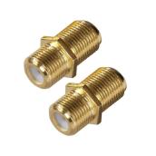 Zenith Gold Finish Metal Coax Feed Thru Connector