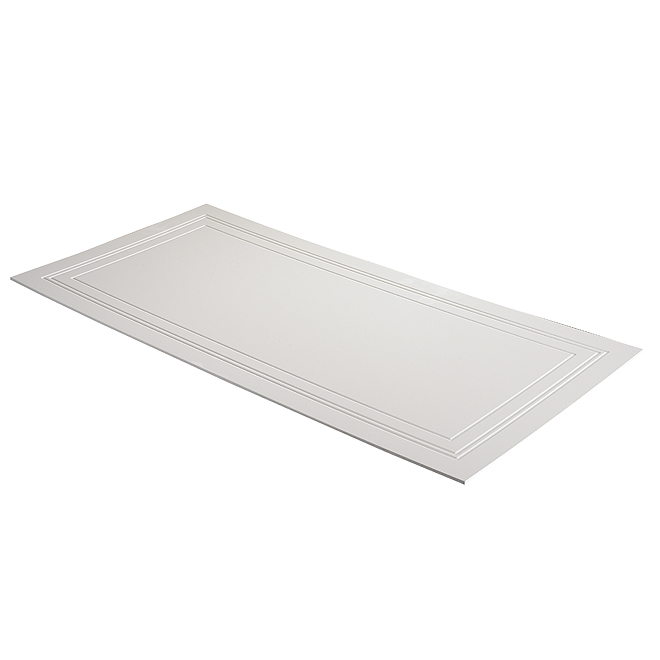 MURdesign Aria Indoor Suspended Wood Fibre Grid Panel Ceiling Tiles - White - Semi-Gloss - 4 Per Pack - 4-ft L x 2-ft W