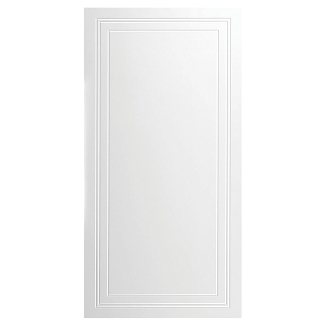 MURdesign Aria Indoor Suspended Wood Fibre Grid Panel Ceiling Tiles - White - Semi-Gloss - 4 Per Pack - 4-ft L x 2-ft W