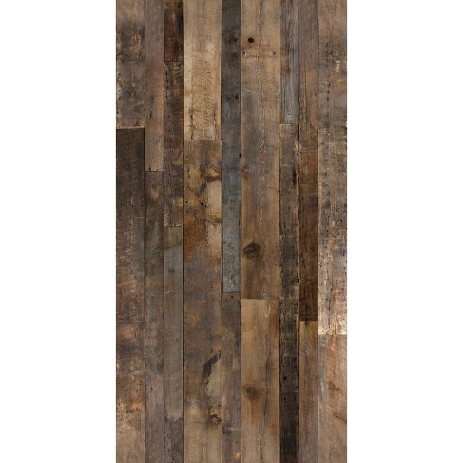 Mur Design Barn Wood Look Wall Panel 48 X 96 Brown Panmebgb