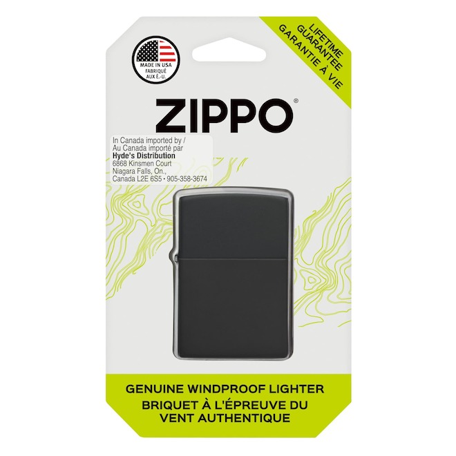 Zippo Classic Lighter Windproof - Black Matte