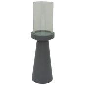 Porte-bougie « City Oasis » 15,5" X 4,7" X 4,7", gris